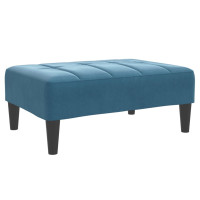 Produktbild för Fotpall Blå 77x55x31 cm sammet