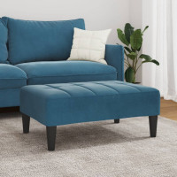 Produktbild för Fotpall Blå 77x55x31 cm sammet