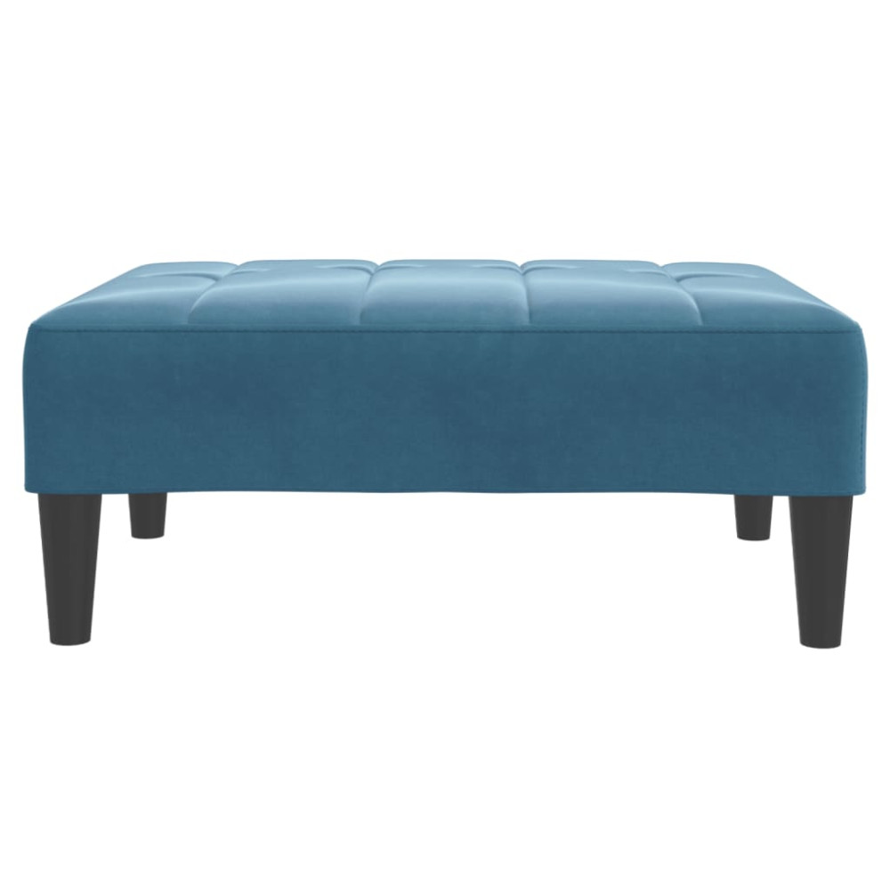 Produktbild för Fotpall Blå 77x55x31 cm sammet
