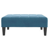 Produktbild för Fotpall Blå 77x55x31 cm sammet
