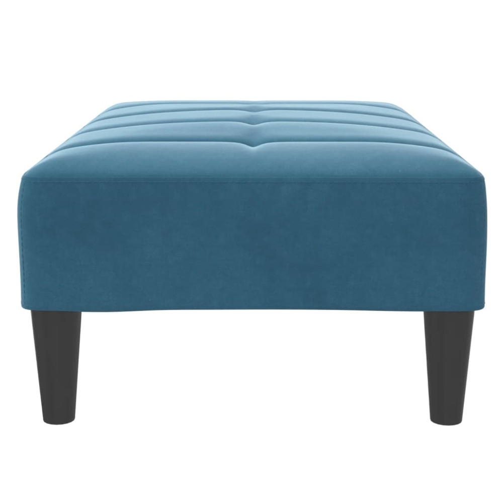 Produktbild för Fotpall Blå 77x55x31 cm sammet