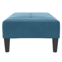 Produktbild för Fotpall Blå 77x55x31 cm sammet