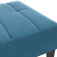 Produktbild för Fotpall Blå 77x55x31 cm sammet