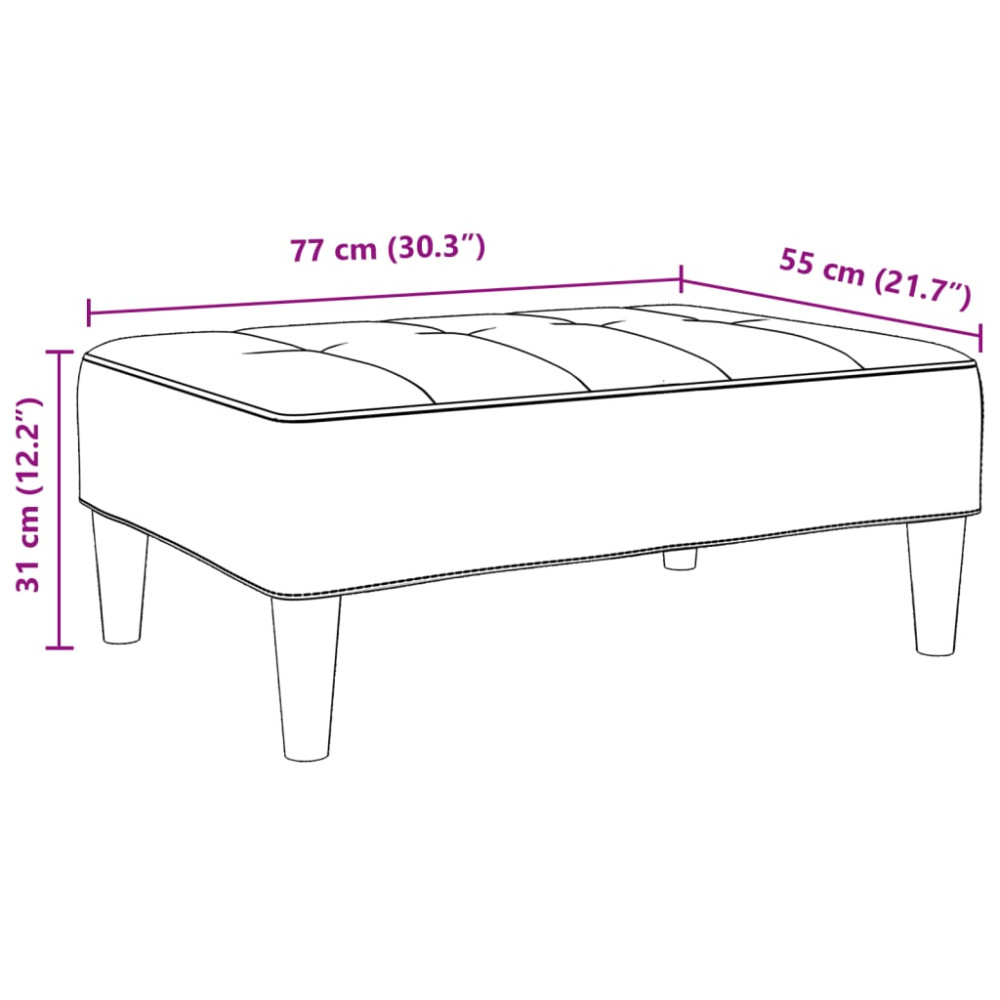 Produktbild för Fotpall Blå 77x55x31 cm sammet