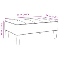 Produktbild för Fotpall Blå 77x55x31 cm sammet
