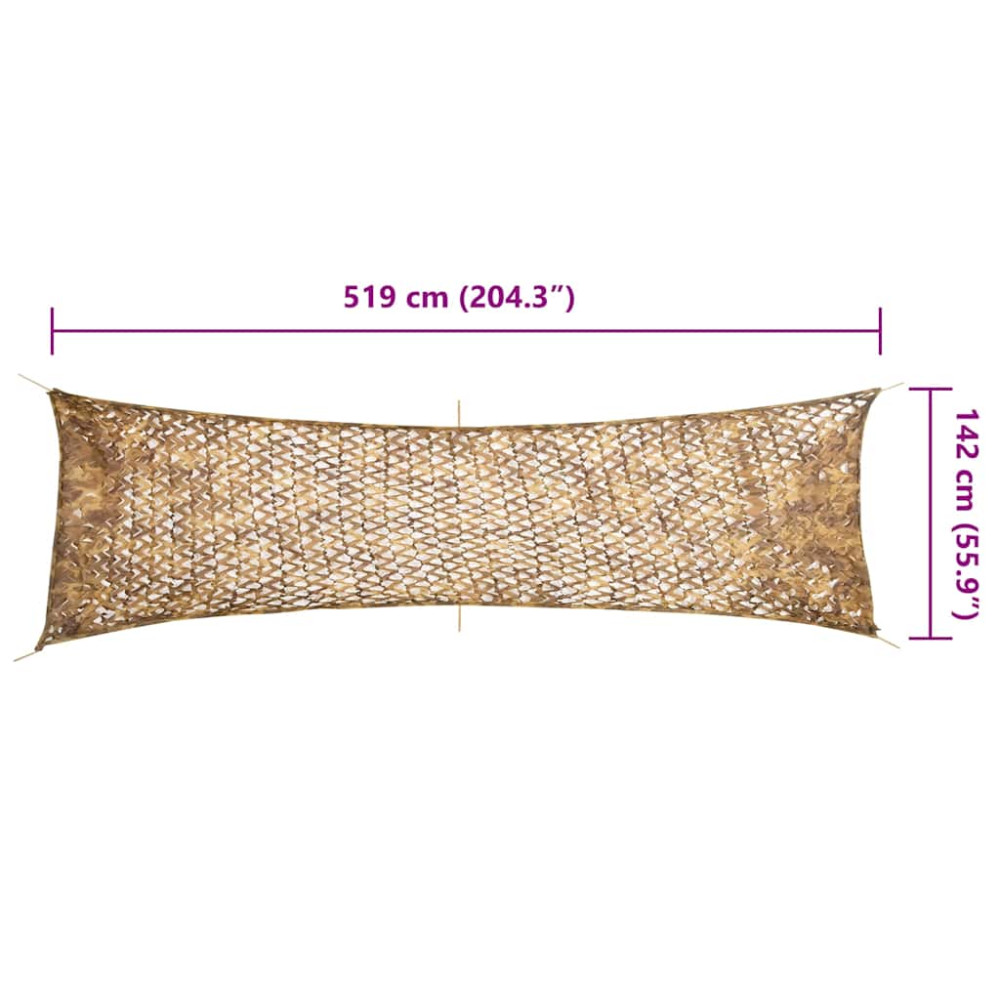Produktbild för Camouflagenät med förvaringsväska 519x142 cm sand