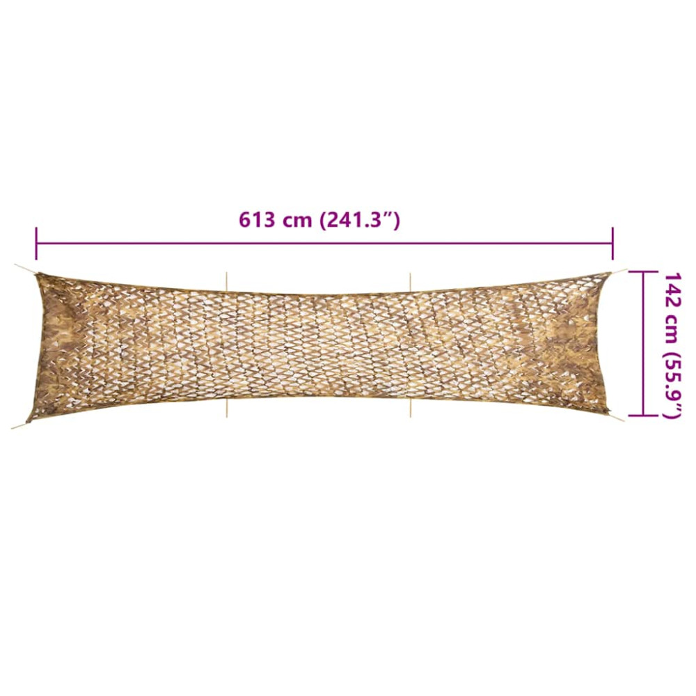Produktbild för Camouflagenät med förvaringsväska 613x138 cm sand