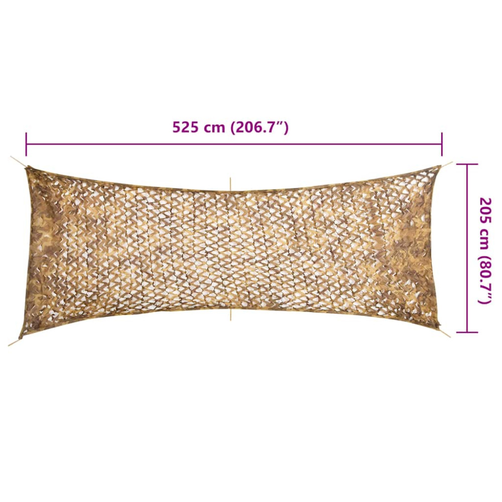 Produktbild för Camouflagenät med förvaringsväska 525x205 cm sand