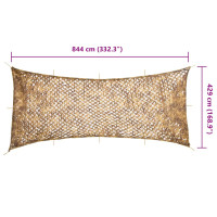 Produktbild för Camouflagenät med förvaringsväska 844x429 cm sand