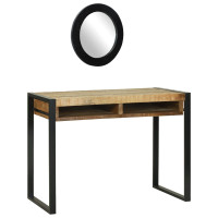 Produktbild för Smyckebord med hylla Brun 100 x 50 x 75 cm Massivt Mangoträ