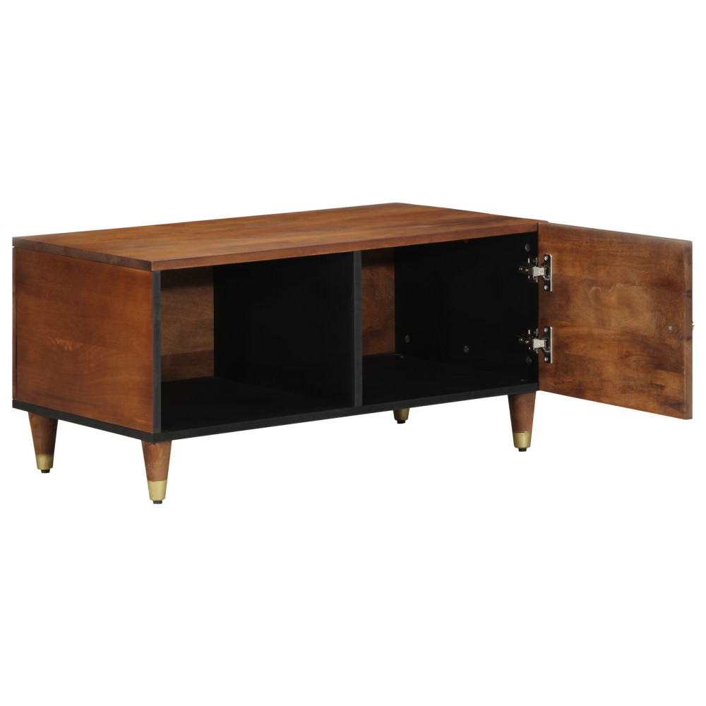 Produktbild för Kaffeebord Honung brun 80 x 50 x 40 cm Massivt mangoträ