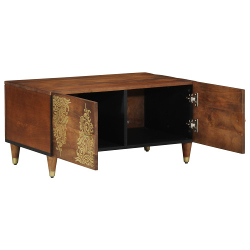 vidaXL Kaffeebord Honung brun 80 x 50 x 40 cm Massivt mangoträ