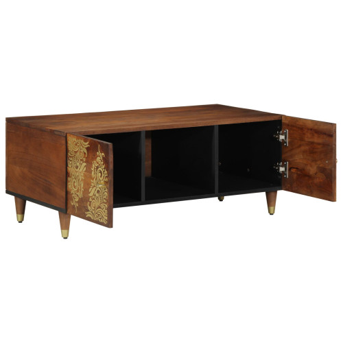 vidaXL Kaffeebord Honung brun 100 x 54 x 40 cm Massivt mangoträ