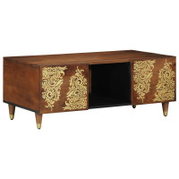 Produktbild för Kaffeebord Honung brun 100 x 54 x 40 cm Massivt mangoträ
