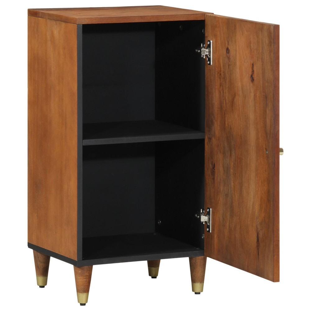 Produktbild för Sideboard med hylla Brun 40 x 33 x 75 cm Massivt mangoträ