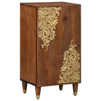 Produktbild för Sideboard med hylla Brun 40 x 33 x 75 cm Massivt mangoträ