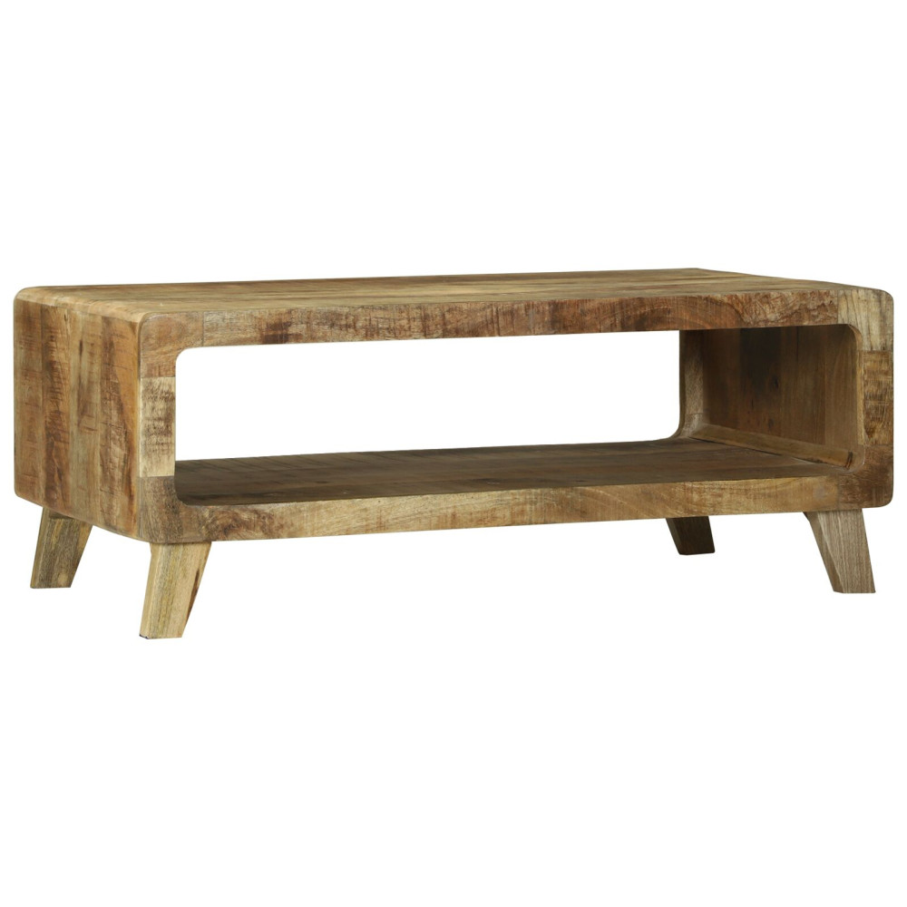 Produktbild för Kaffeebord Brun 90 x 50 x 35 cm Massivt mangoträ