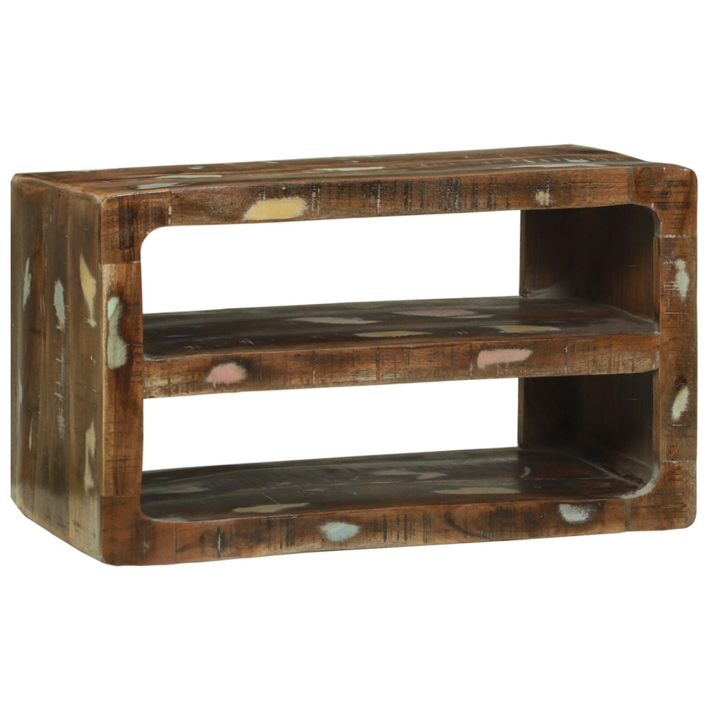 Produktbild för TV-skåp Flerfärgsdesign 60 x 32 x 36 cm Massivt återvunnet trä
