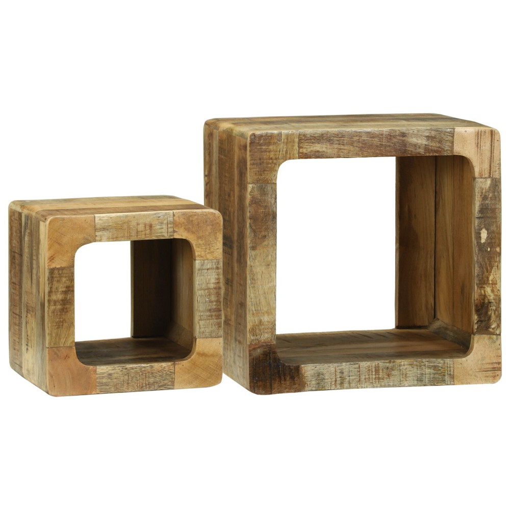 Produktbild för TV Enheter 2 pcs Brun 36 x 30 x 36 cm Massivt mangoträ