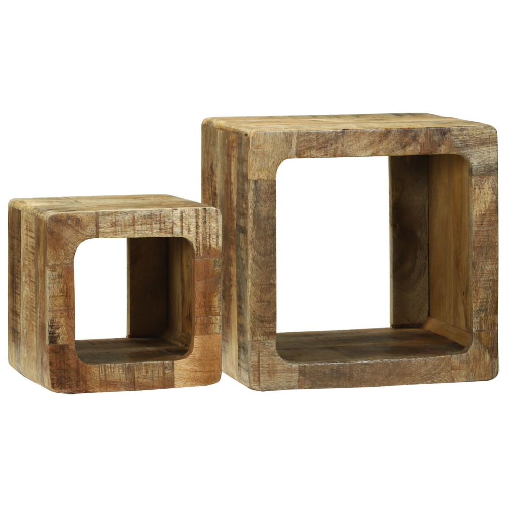 Produktbild för TV Enheter 2 pcs Brun 36 x 30 x 36 cm Massivt mangoträ