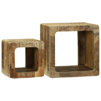 Produktbild för TV Enheter 2 pcs Brun 36 x 30 x 36 cm Massivt mangoträ