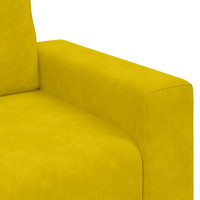 Produktbild för Soffstol gul 100x77x82 cm sammet