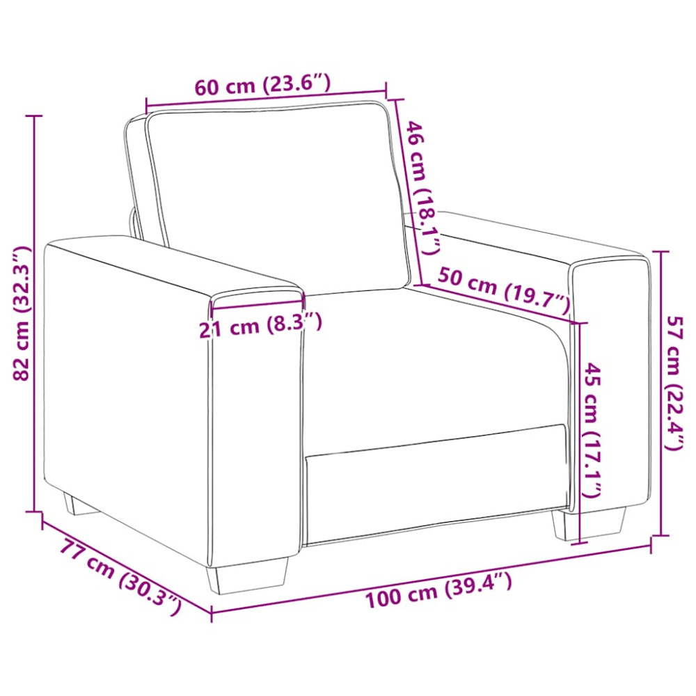 Produktbild för Soffstol gul 100x77x82 cm sammet