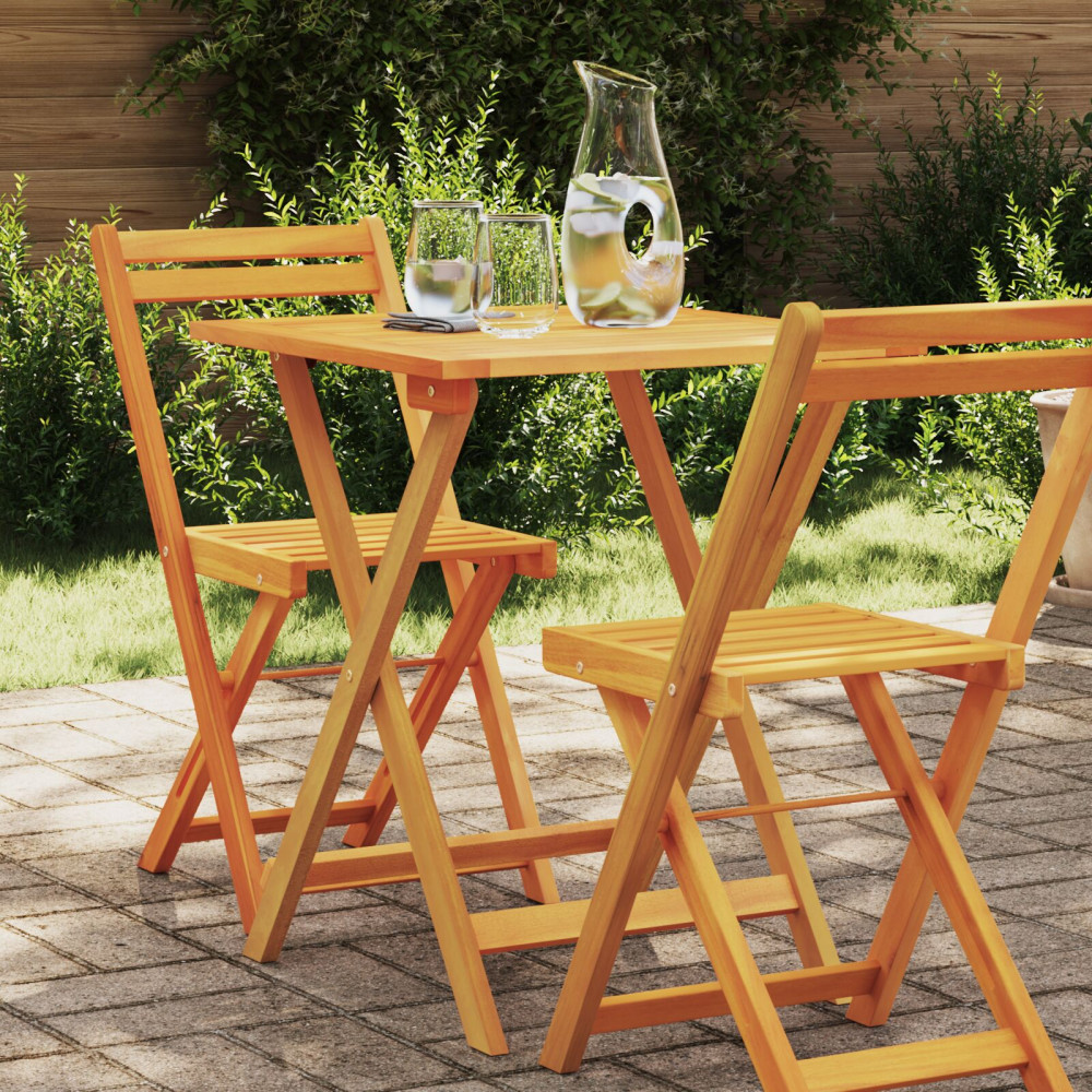 Produktbild för Trädgårdsbord Naturfärg 60 x 60 x 72 cm Massivt Akaciaträ