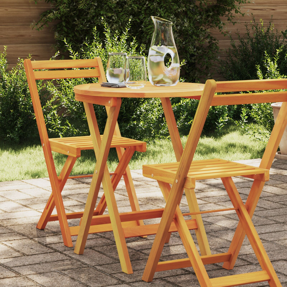 Produktbild för Trädgårdsbord Naturfärg 60 x 60 x 72 cm Massivt Akaciaträ