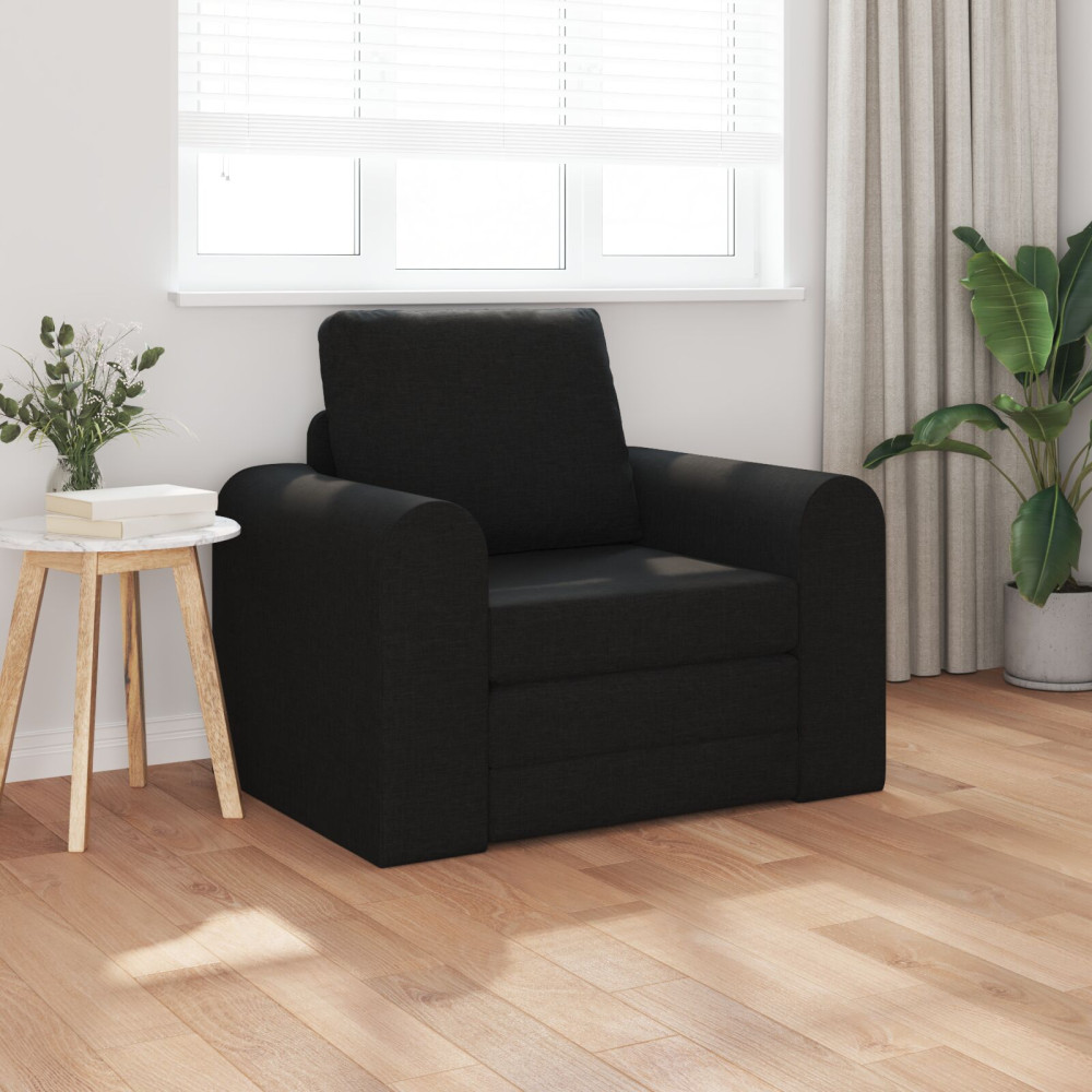 Produktbild för Soffsäng Svart 98 x 71 x 83 cm tyg