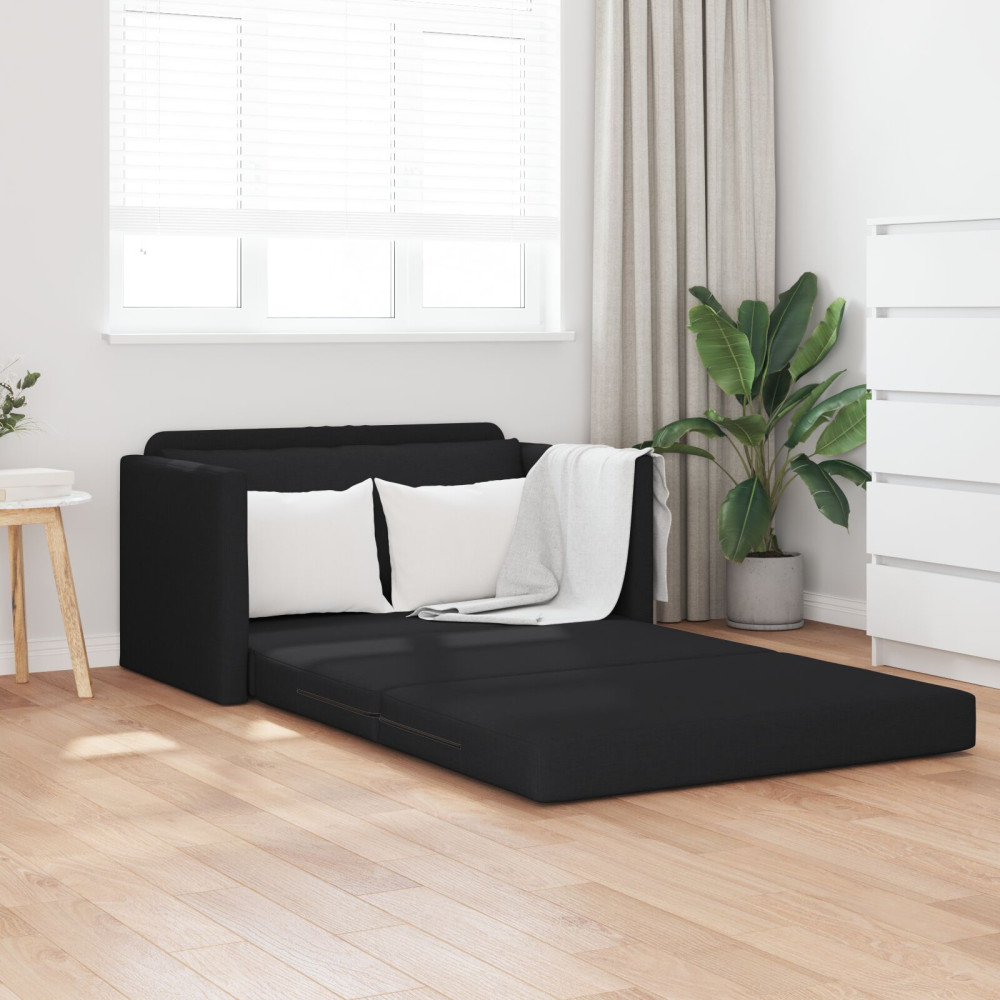 Produktbild för Soffsäng 110cm Svart tyg