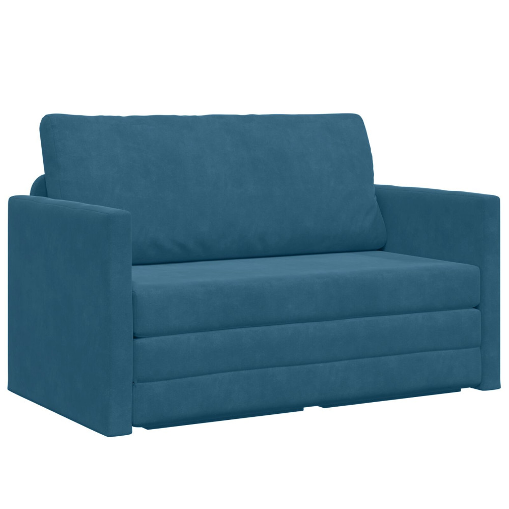 Produktbild för Soffsäng Blå 124 x 71 x 78 cm Sammet