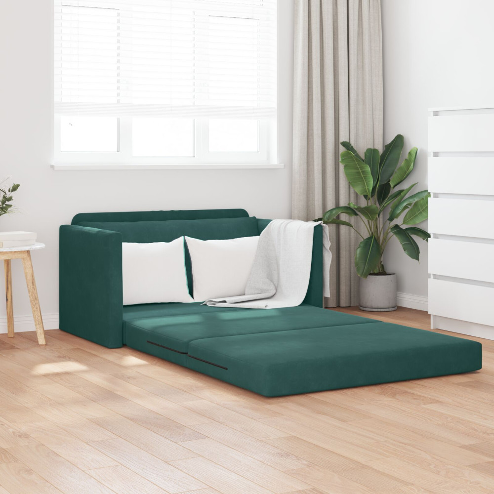 Produktbild för Soffsäng Mörkgrön 124 x 71 x 78 cm Sammet