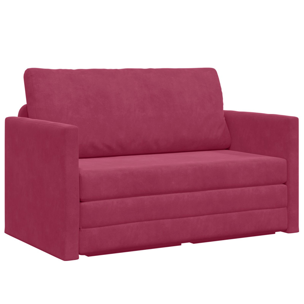 Produktbild för Soffsäng Vinröd 124 x 71 x 78 cm Sammet