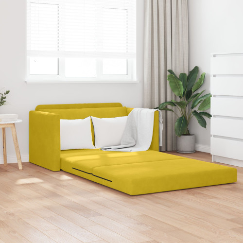 vidaXL Soffsäng Solrosgult 124 x 71 x 78 cm Sammet