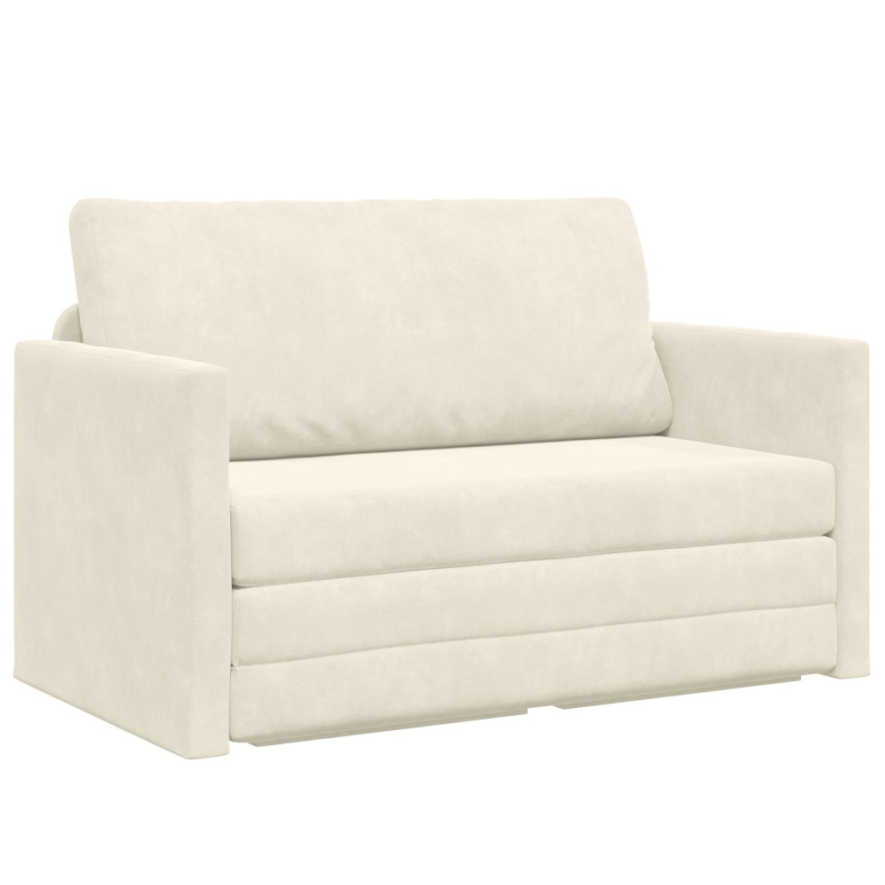 Produktbild för Soffsäng Kräm 124 x 71 x 78 cm Sammet