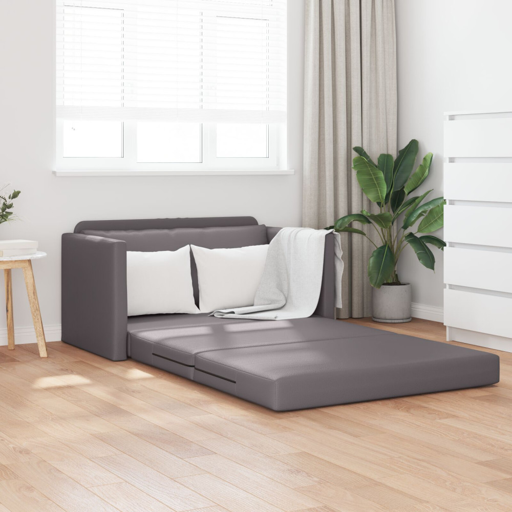Produktbild för Soffsäng Grå 124 x 71 x 78 cm Konstläder