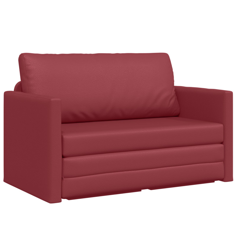 Produktbild för Soffsäng Vinröd 124 x 71 x 78 cm Konstläder