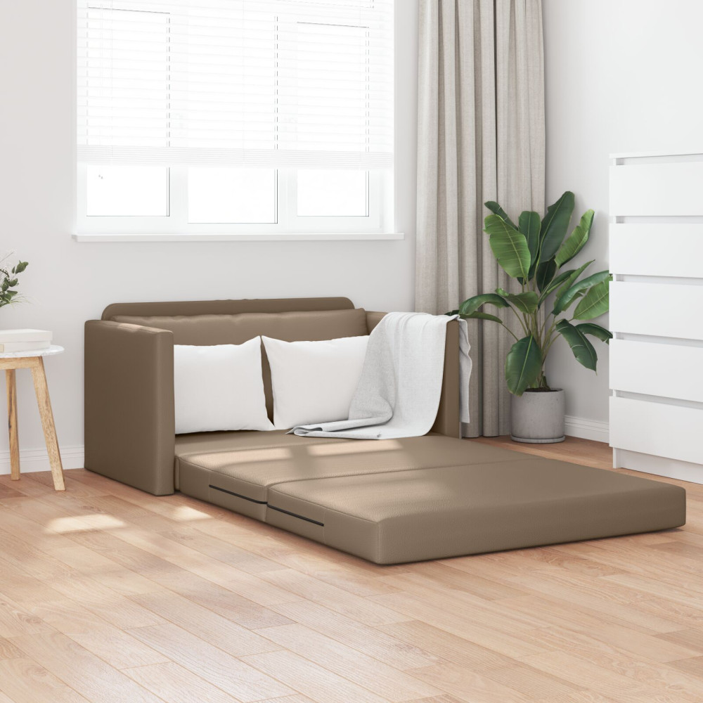 Produktbild för Soffsäng Cappuccino 124 x 71 x 78 cm Konstläder