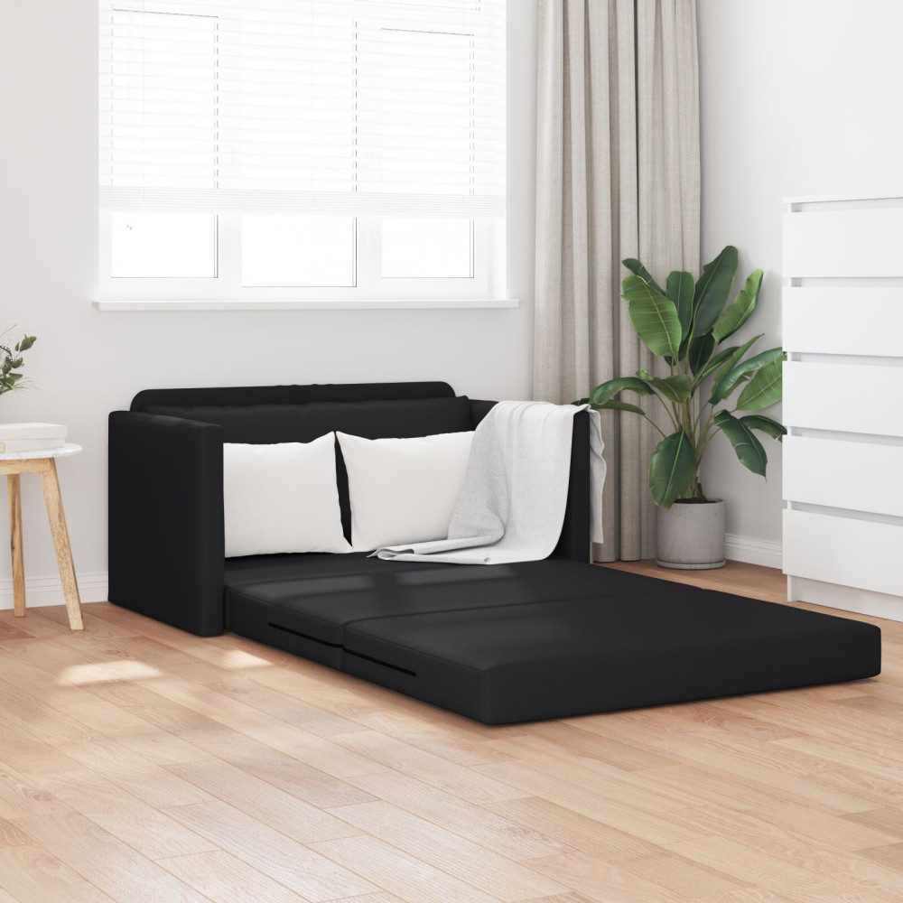 Produktbild för Soffsäng Svart 124 x 71 x 78 cm Konstläder