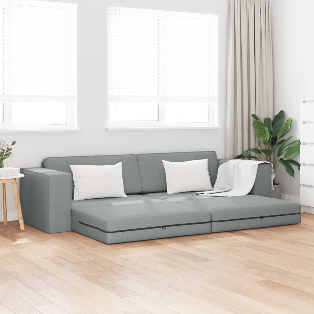 Produktbild för Soffsäng Ljusgrå 245 x 78 x 77 cm tyg