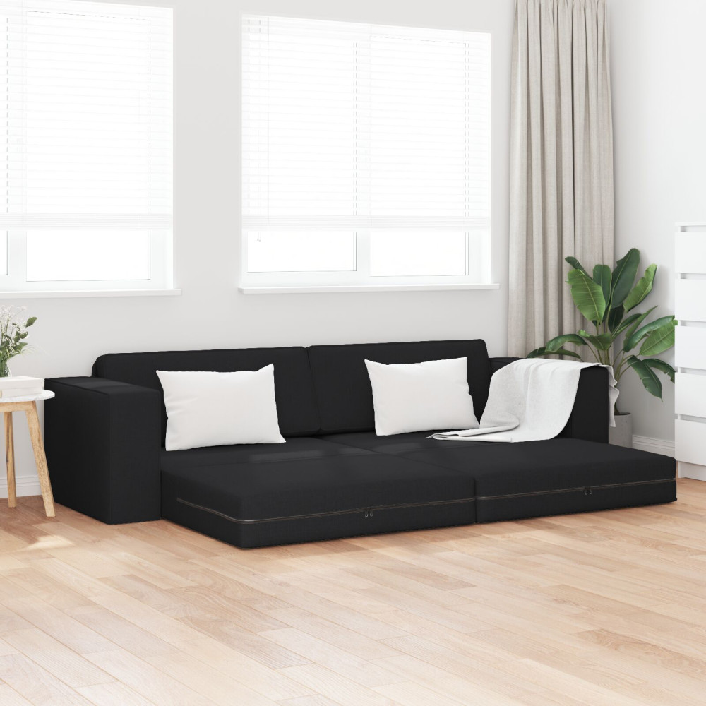 Produktbild för Soffsäng Svart 245 x 78 x 77 cm tyg