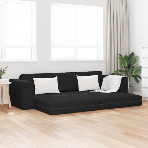 vidaXL Soffsäng Svart 245 x 78 x 77 cm tyg