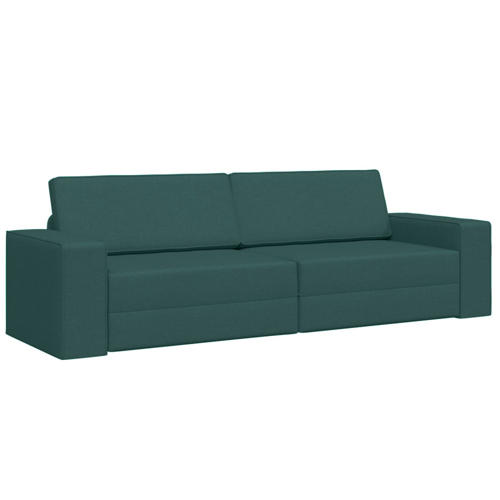 Produktbild för Soffsäng Mörkgrön 245 x 78 x 77 cm tyg