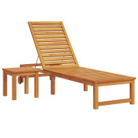 Produktbild för Solstol Reclining Brun 202 x 53 x 89 cm Massivt Akaciaträ