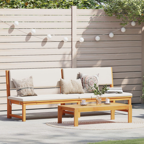 vidaXL Solstol Reclining Olivenatur 200 x 57 x 75cm Massivt akaciaträ