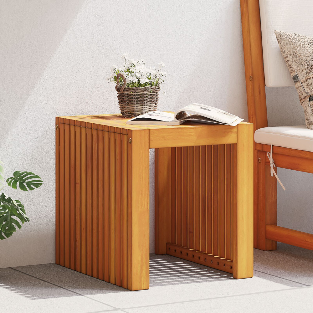 Produktbild för Sidobord Olivenatur 43 x 36 x 40 cm Massivt teakträ