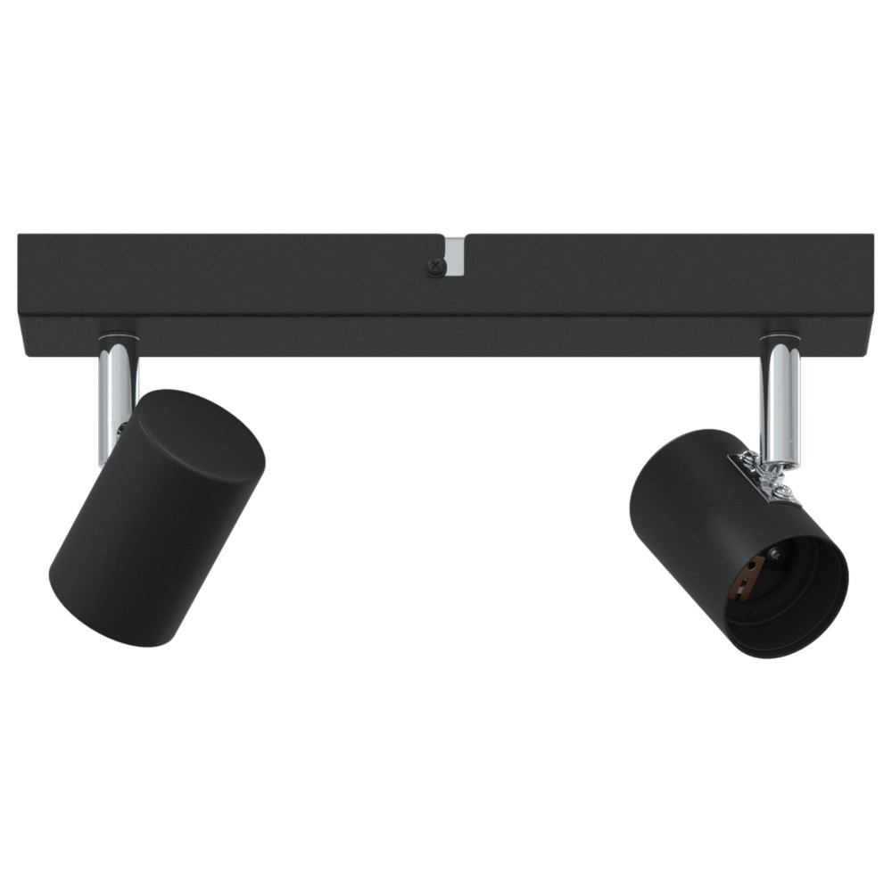 Produktbild för Takspotlight med strålkastare Svart 26 x 6,5 x 11,5 cm Metall