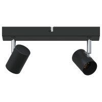Produktbild för Takspotlight med strålkastare Svart 26 x 6,5 x 11,5 cm Metall