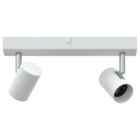 Produktbild för Takspotlight med strålkastare Vit 26 x 6,5 x 11,5 cm Metall